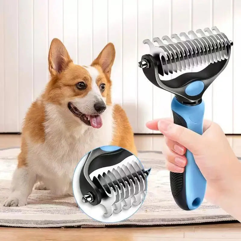 #Summervibes #Petlovers Pain-Free Dematting Undercoat Rake for Pets, Double-Sided Shedding Brush, Effective Tangles Remover Tool for Dogs & Cat Comb , Reduces Loose Hair & Mats Easily