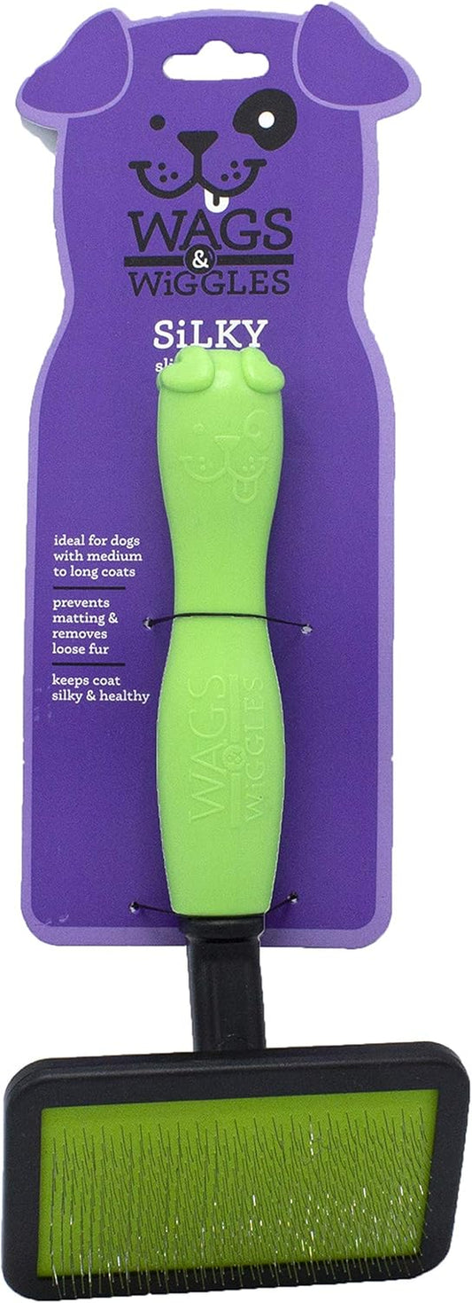 Slicker Brush for Dogs | Pet Brush for Dogs and Puppies with Medium to Long Hair | Dog Grooming Supplies, Green, One Size (FF9698)
