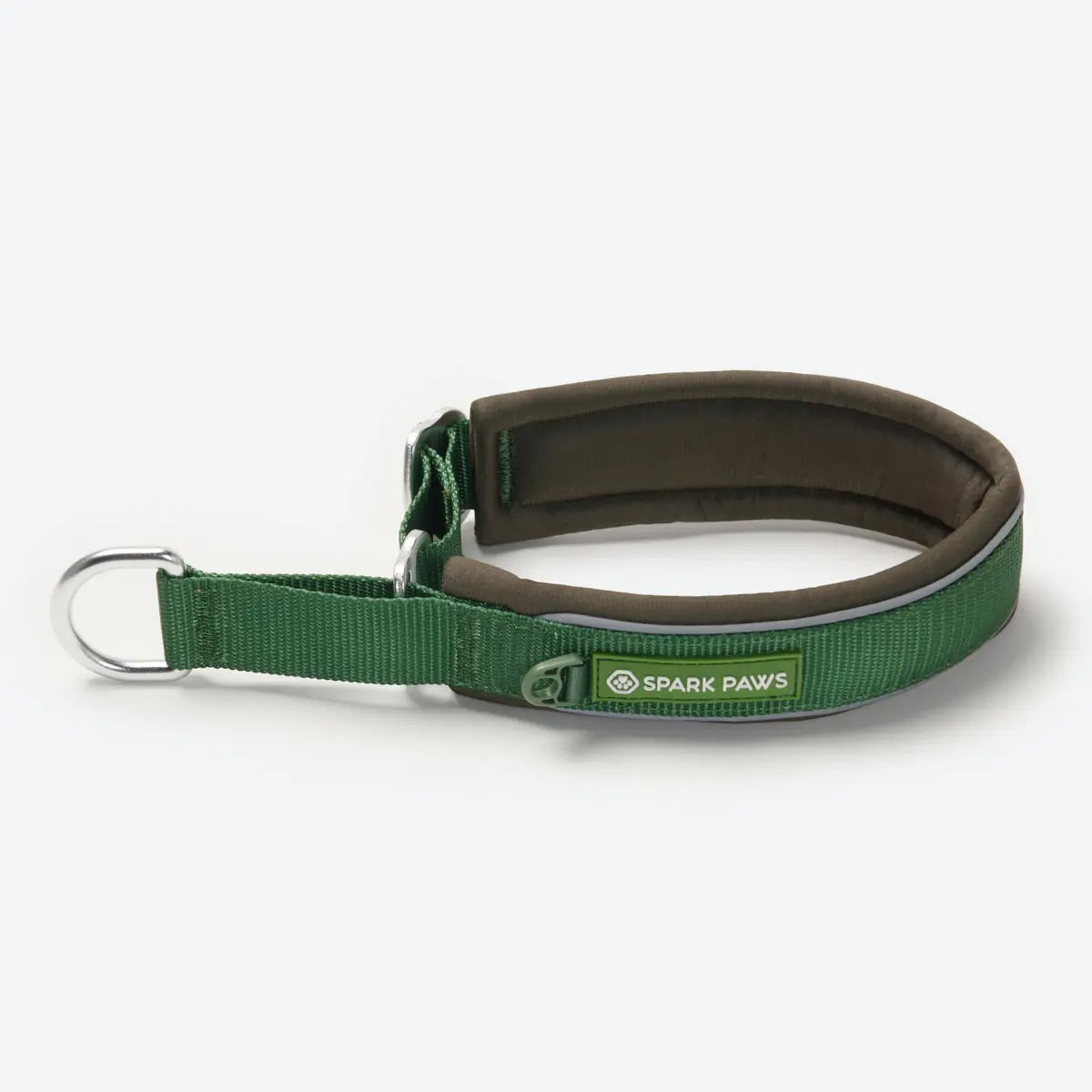 Spark Paws Martingale Dog Collar – Cushioned Slip-On Training Collar, Heavy Duty, Safety-Tested No-Buckle Collar for Medium & Large Dogs