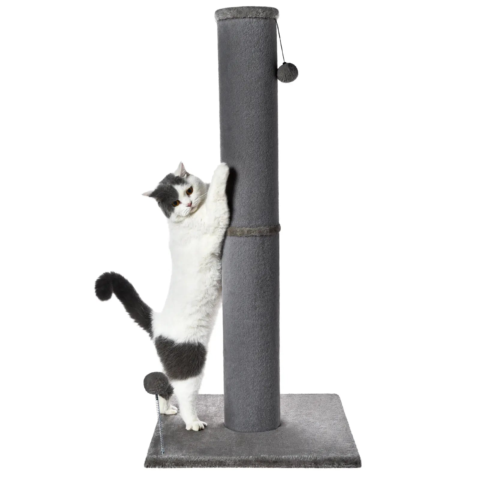 MADE 4 PETS Tall Cat Scratching Post for Indoor Cats Gray Large Scratching Post with Replaceable Toys & Sturdy Base 41-Inch High Space-Saving Design Imitation Sisal Solid Construction Vertical Scratcher #Summervibes #Petlovers