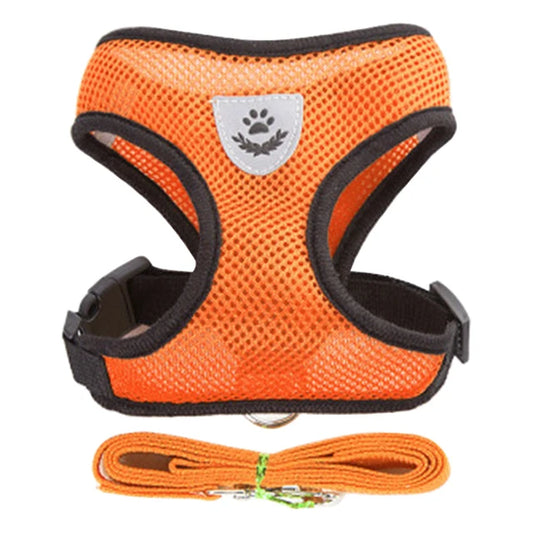 Cat Harness Leash Set for Small Dogs Adjustable Puppy Cat Harness Vest French Bulldog Chihuahua Pug Outdoor Walking Lead Leash