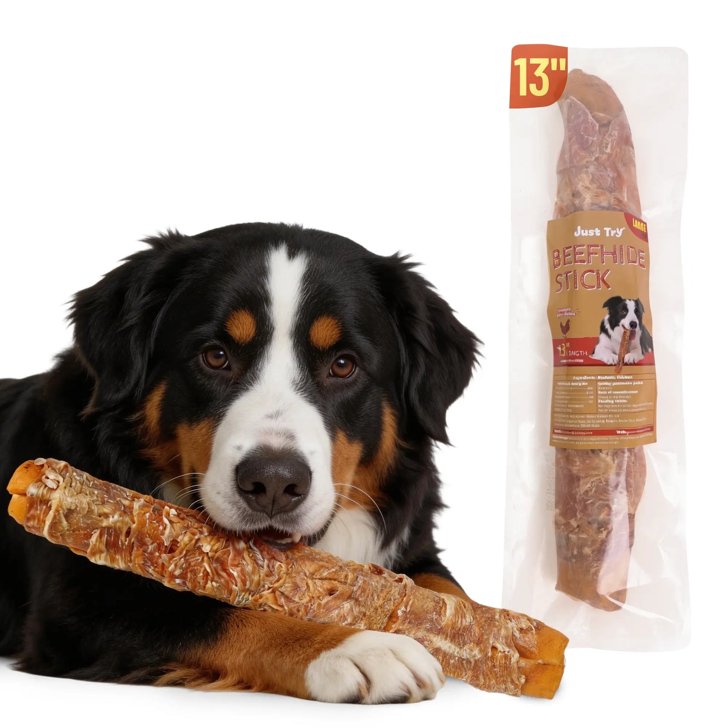 【Petlovers】Big Size Chicken Wrapped Beef Hide Dog Chew – Long Lasting Natural Treats for Aggressive Chewers (Medium & Large Dogs) | Just Try#Summervibes#Petlovers