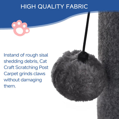 MADE 4 PETS Tall Cat Scratching Post for Indoor Cats Gray Large Scratching Post with Replaceable Toys & Sturdy Base 41-Inch High Space-Saving Design Imitation Sisal Solid Construction Vertical Scratcher #Summervibes #Petlovers