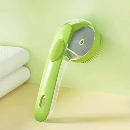 2 in 1 Pet Bath and Grooming Brush Is a Pet Toolwith Built in Shampoo Dispenser for Easy Bathing a Softmassage Tool for Long or Short Haired Dogs and Cats Idealfor Shower Grooming Supplies