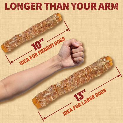 【Petlovers】Big Size Chicken Wrapped Beef Hide Dog Chew – Long Lasting Natural Treats for Aggressive Chewers (Medium & Large Dogs) | Just Try#Summervibes#Petlovers