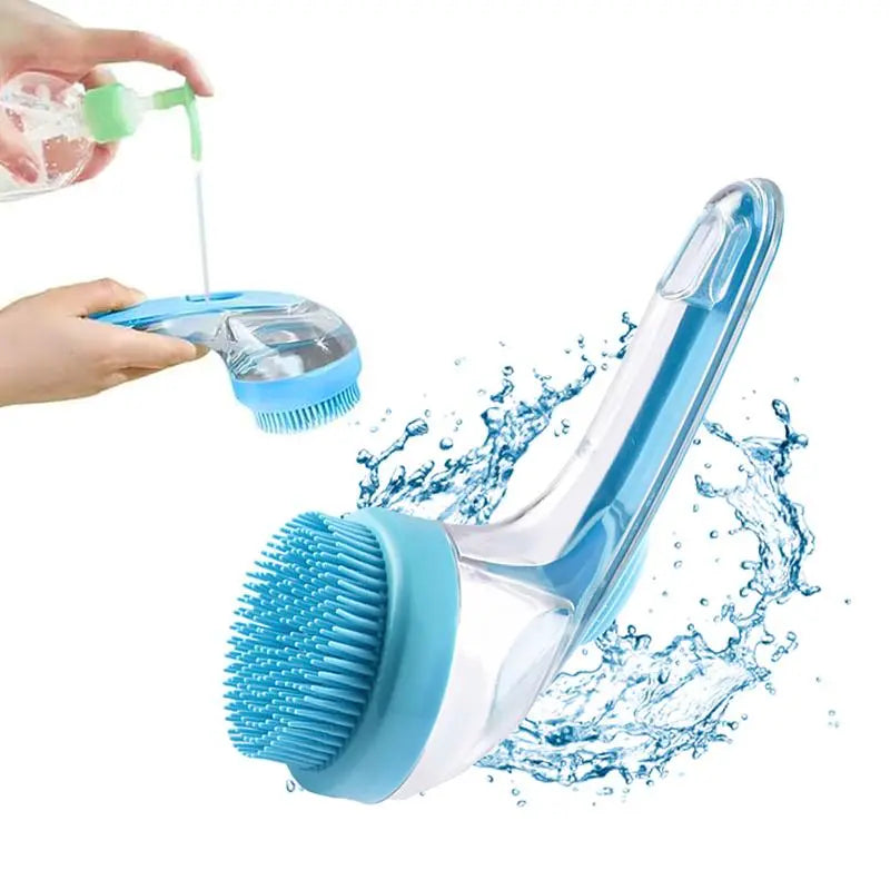 2 in 1 Pet Bath and Grooming Brush Is a Pet Toolwith Built in Shampoo Dispenser for Easy Bathing a Softmassage Tool for Long or Short Haired Dogs and Cats Idealfor Shower Grooming Supplies