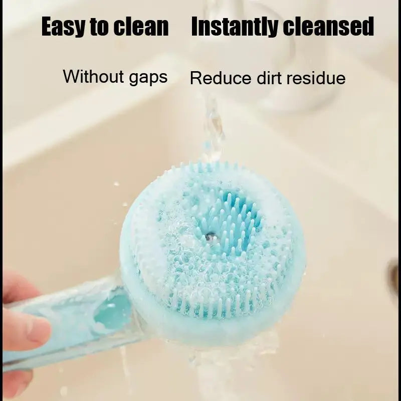 2 in 1 Pet Bath and Grooming Brush Is a Pet Toolwith Built in Shampoo Dispenser for Easy Bathing a Softmassage Tool for Long or Short Haired Dogs and Cats Idealfor Shower Grooming Supplies