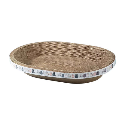 SRSTRAT Cat Scratching Pad with Lounge & Scratcher Corrugated Cardboard