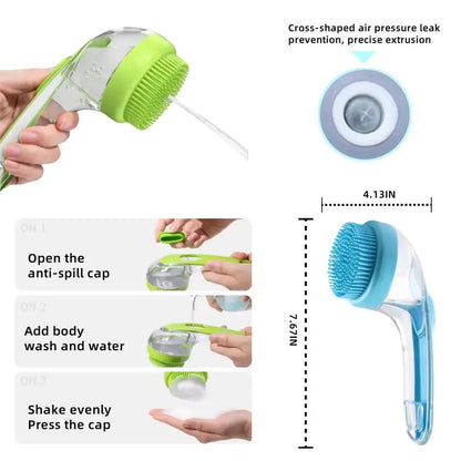 2 in 1 Pet Bath and Grooming Brush Is a Pet Toolwith Built in Shampoo Dispenser for Easy Bathing a Softmassage Tool for Long or Short Haired Dogs and Cats Idealfor Shower Grooming Supplies