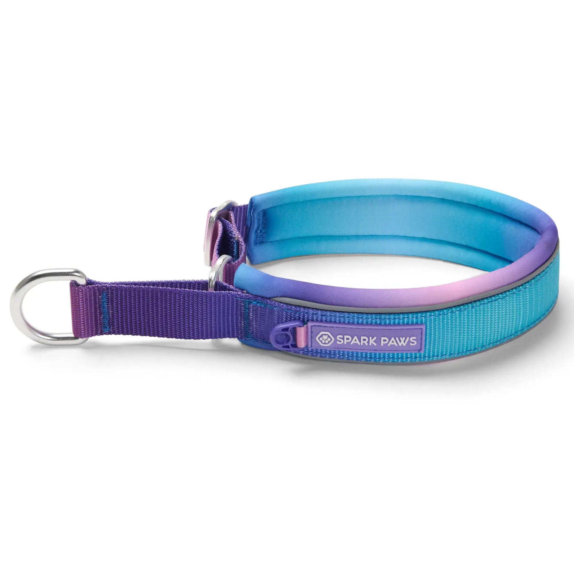Spark Paws Martingale Dog Collar – Cushioned Slip-On Training Collar, Heavy Duty, Safety-Tested No-Buckle Collar for Medium & Large Dogs
