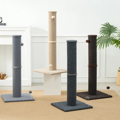 MADE 4 PETS Tall Cat Scratching Post for Indoor Cats Gray Large Scratching Post with Replaceable Toys & Sturdy Base 41-Inch High Space-Saving Design Imitation Sisal Solid Construction Vertical Scratcher #Summervibes #Petlovers