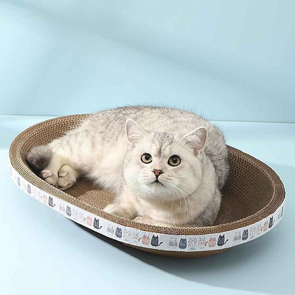 SRSTRAT Cat Scratching Pad with Lounge & Scratcher Corrugated Cardboard