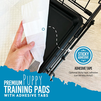 Puppy Pee Pads XXL with Adhesive Sticky Tape - Extra Large Dog Training Wee Pads (30X30) 6 Layers with Extra Quick Dry Bullsorbent Polymer Tech (30-Count, White)