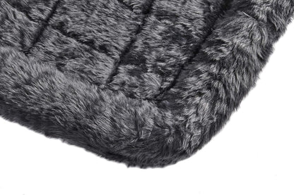 Midwest Homes for Pets XS Dog Bed – Gray Faux Fur Bolster, Ultra-Soft and Machine Washable, Fits 22-Inch Crates and Carriers, for Small Dogs and Cats